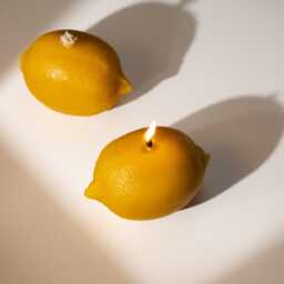 Lemon Candle, Beeswax Citrus Candles, Fruit Home Decor, Food Gift For Friend, Table Decorative Candles - thumbnail 2