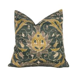 William Morris - Montreal Charcoal/Mustard Cushion Cover Throw Pillow Designer Home Decor - thumbnail 1