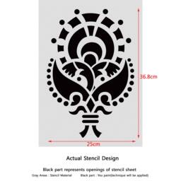 Reusable Damask Wall Stencils Rania For Allover Diy Decor - thumbnail 3