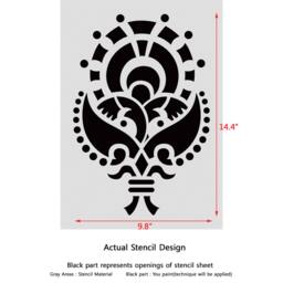Reusable Damask Wall Stencils Rania For Allover Diy Decor - thumbnail 2