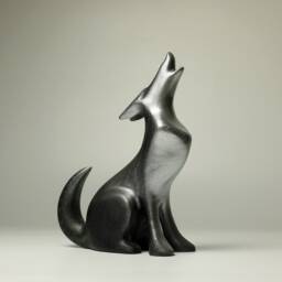 Wooden Wolf Sculpture - 7 - thumbnail 2