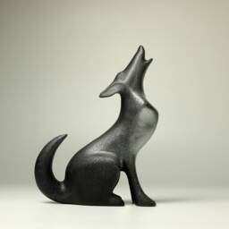 Wooden Wolf Sculpture - 7