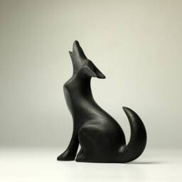 Wooden Wolf Sculpture - 7 - thumbnail 4