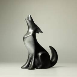 Wooden Wolf Sculpture - 7 - thumbnail 3