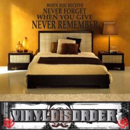 When You Receive Never Forget When Give Remember - Vinyl Wall Decal Quotes Sticker G003Whenyouiiiet - thumbnail 1