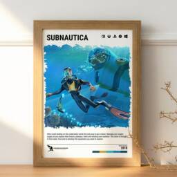 Subnautica - 2014 Poster - Video Game Wall Art Print Gaming Gift A5-A4-A3-A2-A1 Unframed Canvas For Frame Or Hanger - thumbnail 2