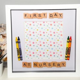 First Day At School Or Nursery Frame Keepsake - Personalised Photo Crayons Pencils - thumbnail 3