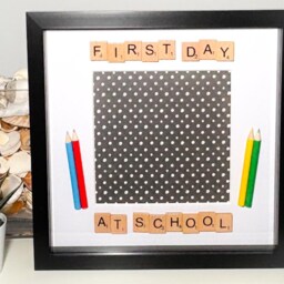 First Day At School Or Nursery Frame Keepsake - Personalised Photo Crayons Pencils - thumbnail 2