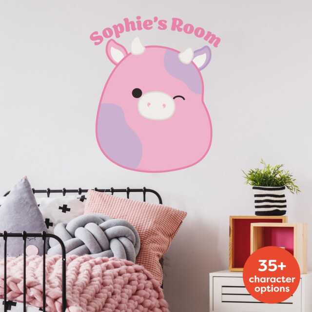 Squishmallows Wall Sticker - Individual Character Personalised Decal Art - image 1