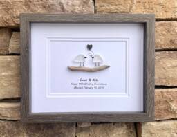 10Th Wedding Anniversary Personalized Gift, Tin Ten Year Art, Gift For Wife, Husband - thumbnail 1