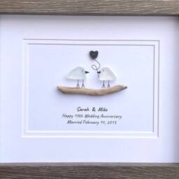 10Th Wedding Anniversary Personalized Gift, Tin Ten Year Art, Gift For Wife, Husband - thumbnail 2