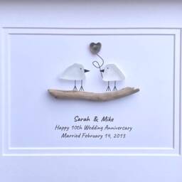 10Th Wedding Anniversary Personalized Gift, Tin Ten Year Art, Gift For Wife, Husband - thumbnail 3