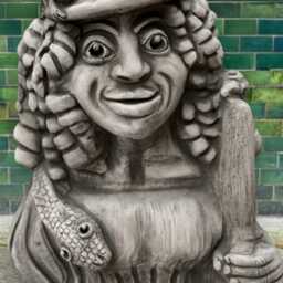 Old Witch Sculpture Cement Sorceress Statue Stone Spooky Garden Ornament Magical Figurine Outdoor Fantasy Decoration Lover Gift - thumbnail 2