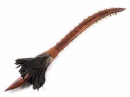 Hawaiian Artifact Koa Heritage 25 in Black Feathers With 26 Teeth - - #koa4157Bl - thumbnail 1