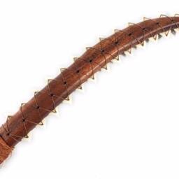 Hawaiian Artifact Koa Heritage 25 in Black Feathers With 26 Teeth - - #koa4157Bl - thumbnail 3