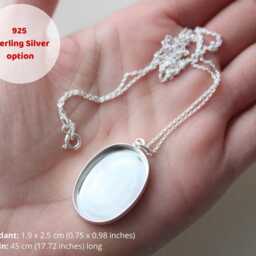 Custom Pet Portrait Necklace Handmade Polymer Clay Mouse Jewelry - thumbnail 4