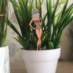 Christmas Plant Buddy, Santa Decor, Cross Dressing Santa Gifts, Plant Lover Gift, Santa Buddy, Risqu?? Decor, Secret Gifts - thumbnail 2