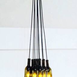 Wine Bottle Chandelier - Ceiling Light Fixture For Home, Dining, Bar & Kitchen - thumbnail 3