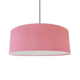Extra Large Light Pink Velvet Lampshade With Diffuser - thumbnail 1