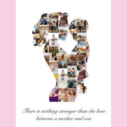Mother & Son Silhouette, Personalised Gifts For Mum From Son, Birthday Picture Collage Gift Mother Gift - thumbnail 3