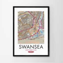 Use Any UK Post Code Personalised Custom Made Map Print Os Maps Homeowner House Warming Gift Framed Art Wall Detailed Wrexham - thumbnail 4