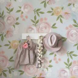 Shabby Roses Classic Wallpaper, Removable Wallpaper, Watercolor Wall Mural, Floral Nursery Wallpaper Peel & Stick #48 - thumbnail 3