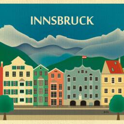 Innsbruck Skyline Art Print, Austria Travel Horizontal Art, City Style E8-O-Inn - thumbnail 2