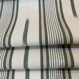 New Thibaut Odeshia Stripe Roman Shade Shown in Spruce Green - thumbnail 2