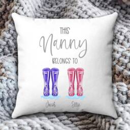 This Nanny Belongs To Cushion, Personalised Nana, Cushion For Grandma, Birthday Gift From Grandchildren, Mother's Day Gift, Mum - thumbnail 3