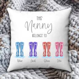This Nanny Belongs To Cushion, Personalised Nana, Cushion For Grandma, Birthday Gift From Grandchildren, Mother's Day Gift, Mum - thumbnail 2