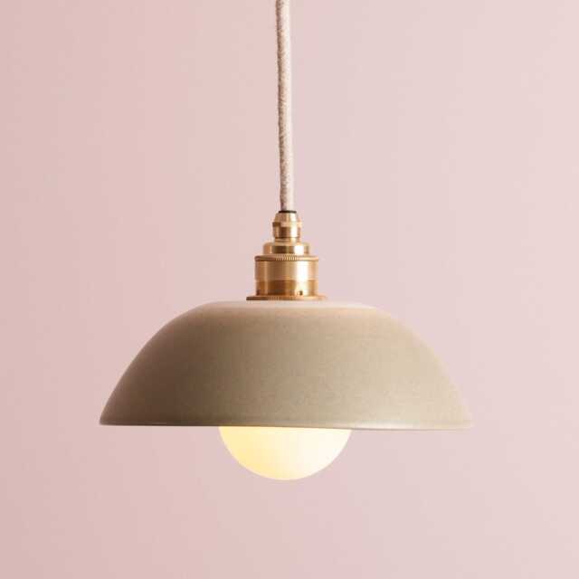 Green Small Dusk Ceramic Lamp Shade & Pendant Set - image 1