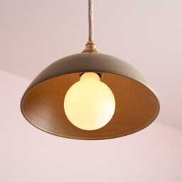 Green Small Dusk Ceramic Lamp Shade & Pendant Set - thumbnail 2