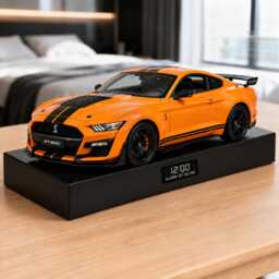 Ford Mustang Shelby Gt500 Alarm Clock - Realistic Engine Sound, Working Headlights, Handmade, Car Enthusiast Gift