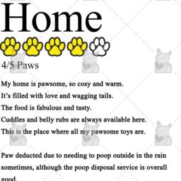 Dog Home Art Print, Review Of By Dog Owners Gift, Gift From The Dog, Birthday Wall Picture - thumbnail 2