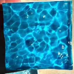 Ripple Water Art Resin Wall Art Blue 4x4In - thumbnail 2