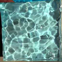 Ripple Water Art Resin Wall Art Blue 4x4In - thumbnail 3