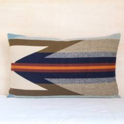 Pair Of 16x26 Wyeth Trail Wool Pillow Covers, Southwestern Bed Shams - Made To Order - thumbnail 2
