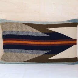 Pair Of 16x26 Wyeth Trail Wool Pillow Covers, Southwestern Bed Shams - Made To Order - thumbnail 3