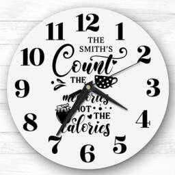 Count The Memories Kitchen Quote Personalised Gift Clock - thumbnail 1