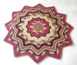 PDF Pattern Crocheted 12-Pointed Star Blanket Put The Cherry On Top Magenta & Brown Design - thumbnail 2