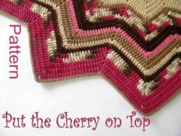 PDF Pattern Crocheted 12-Pointed Star Blanket Put The Cherry On Top Magenta & Brown Design