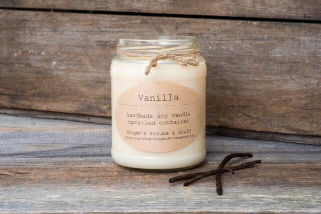 Vanilla Bean Soy Candle, Candle Vanilla, Scented Candles Wax Candles, Neutral Scent