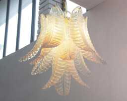 Murano Suspension Lamp - Hand-Blown Glass Italy Decorative Pendant Light - thumbnail 1