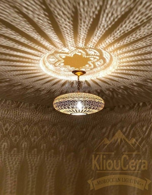 Moroccan Pendant Light, Lampshade, Ceiling Lamp, Handmade Engraved