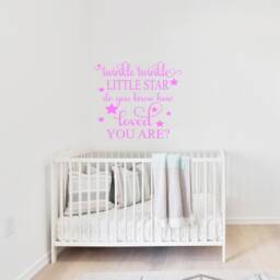 Twinkle Star Nursery Vinyl Wall Decal Child's Room Sign - thumbnail 3