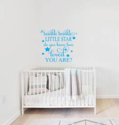 Twinkle Star Nursery Vinyl Wall Decal Child's Room Sign - thumbnail 1