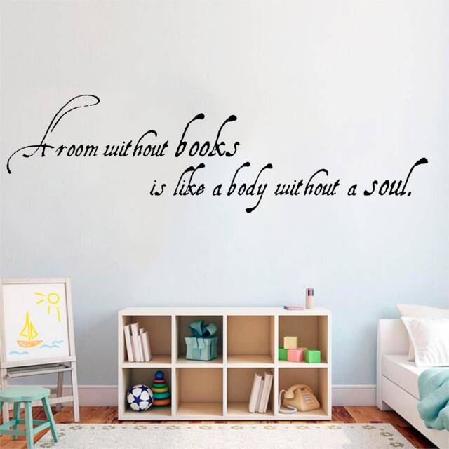 A Room Without Books - 0104, Wall Art Decal, Transfer, Mural, Sticker, 75 Colours, 5 Sizes, Interior Or Exterior Use , Easy To Apply - image 1
