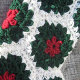 Crocheted Granny Square Christmas Stocking - thumbnail 2