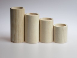 Wooden Tealight Candle Holder Set Rustic Home Decor Centerpiece - thumbnail 1