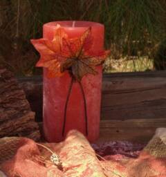 Holiday Season, Fall Decorations, Rustic Candles Pillar Candle, Fall Center Piece, Christmas Gifts, Decorations - thumbnail 1